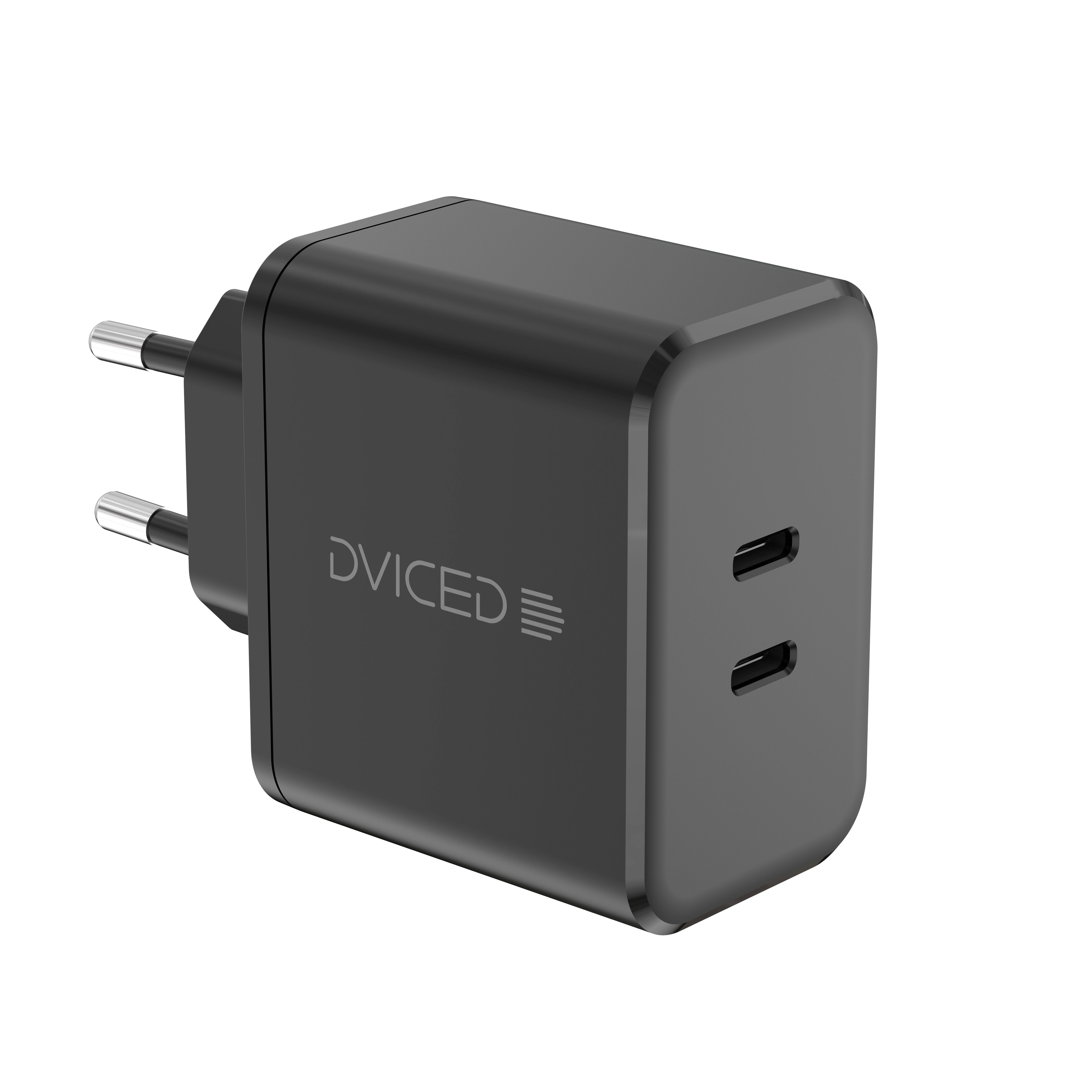 Dviced Wall charger 65W GaN 2 USB-C EU - Black