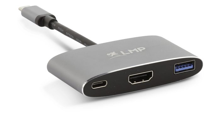 LMP USB-C to HDMI [4Kx2K] & USB 3.0 & USB-C charging Multiport Adapter Space Gray