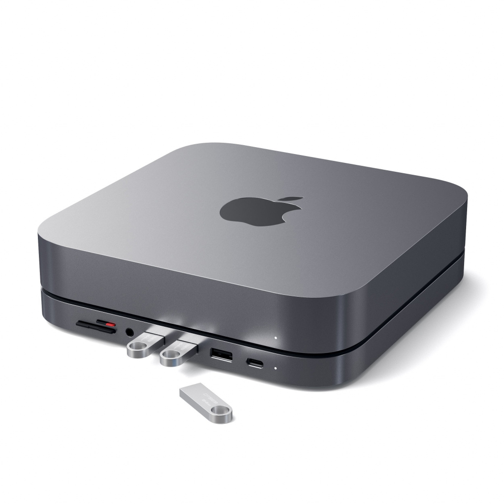 Satechi Aluminium Type-C Stand and Hub за Mac Mini Space Gray
