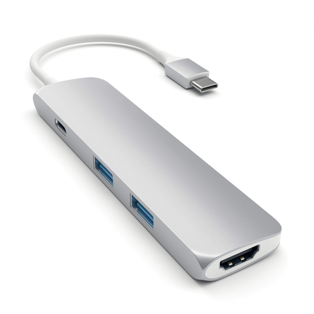 Satechi Aluminum SLIM Type-C MultiPort Adapter Silver