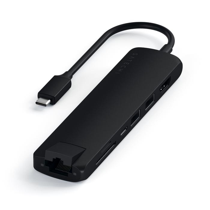 Satechi Aluminium Type-C Slim Multiport- Black