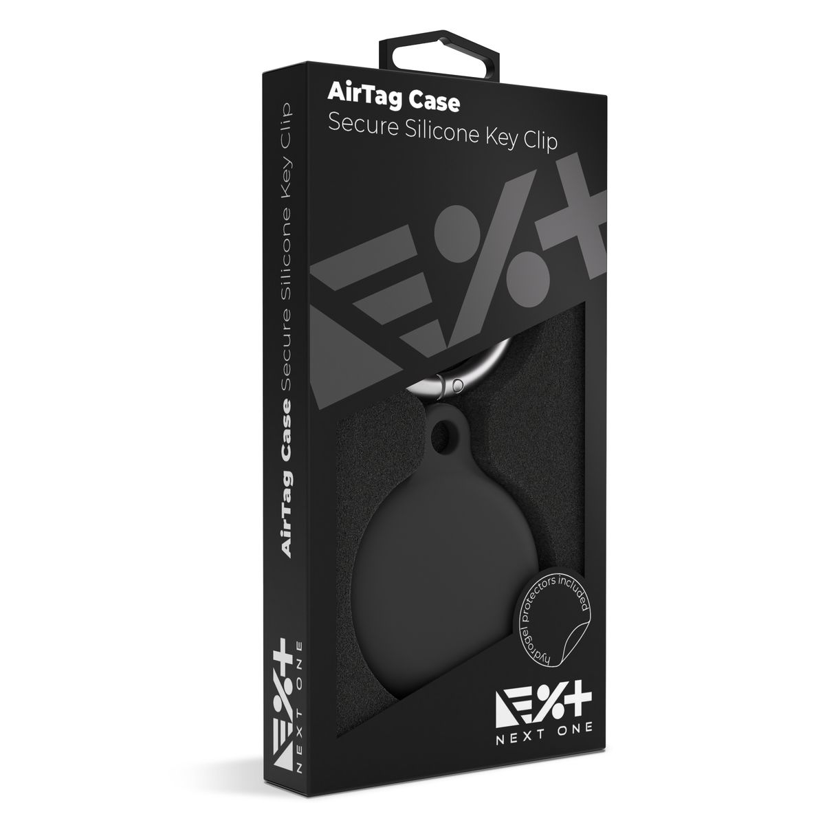 NextOne AirTag Secure Silicone Key Clip - Black