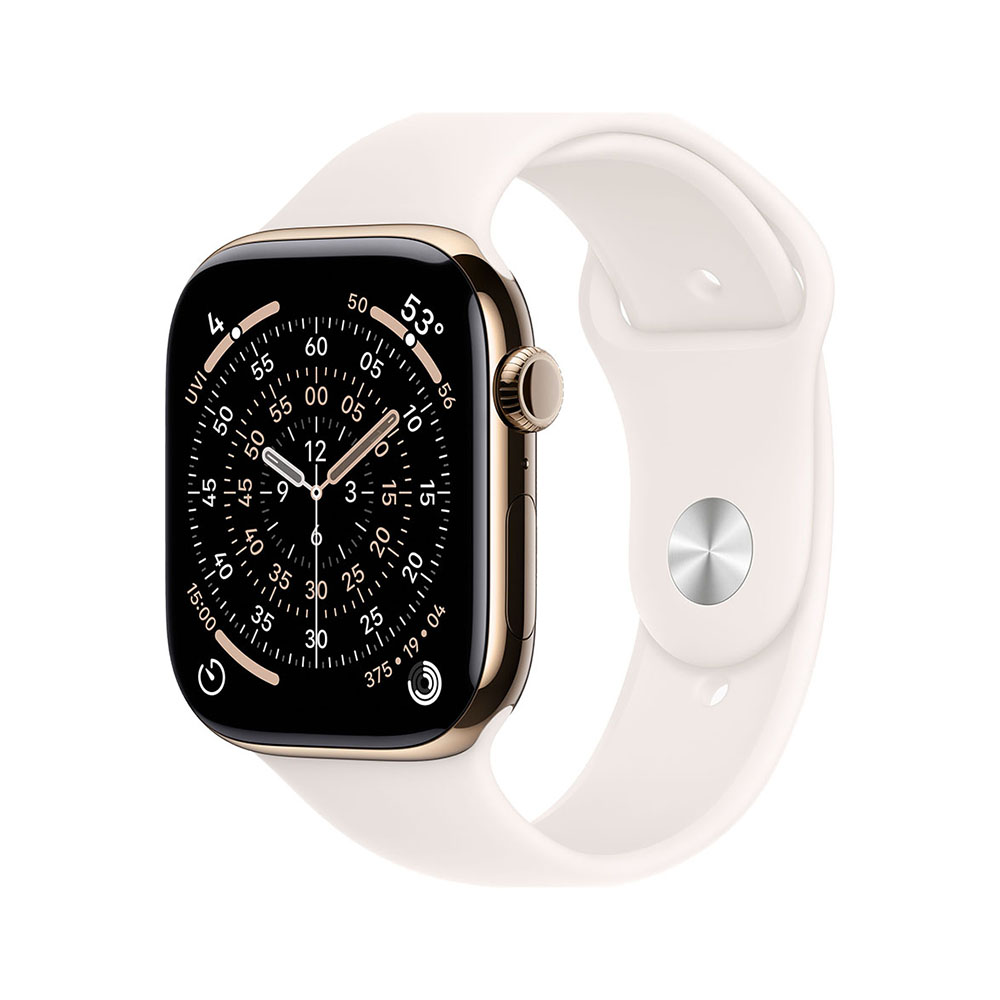 Apple Watch S11 Cellular 42mm Gold Titanium Case with Light Blush Sport Band - S/M