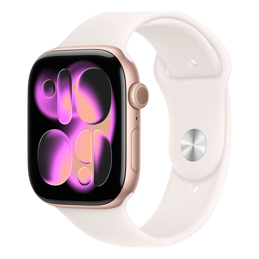 Apple Watch S11 Cellular 46mm Rose Gold Aluminium Case with Light Blush Sport Band - S/M