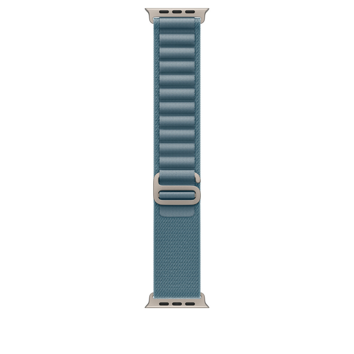 Apple Watch 49mm Loop: Light Blue Alpine Loop - Small - Natural Titanium Finish