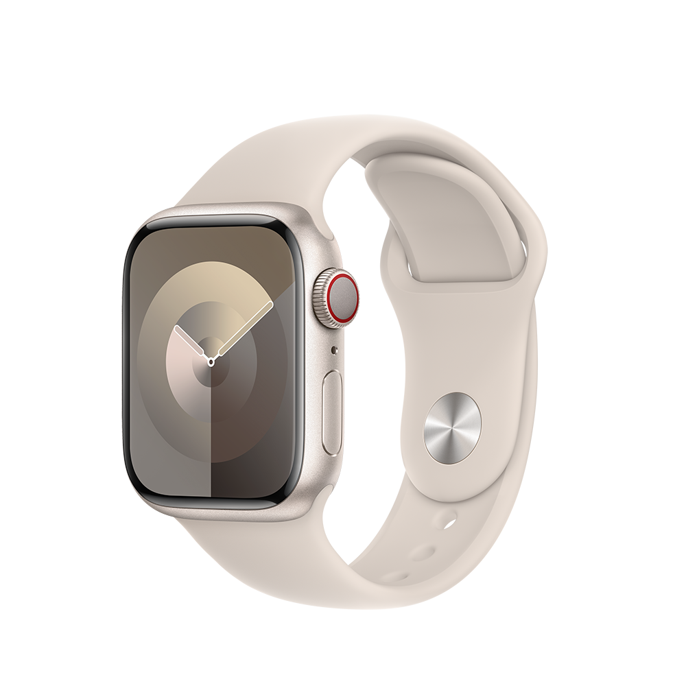Apple Watch Series 9 Cellular 41mm Starlight Alu Case w Starlight Sport Band - S/M