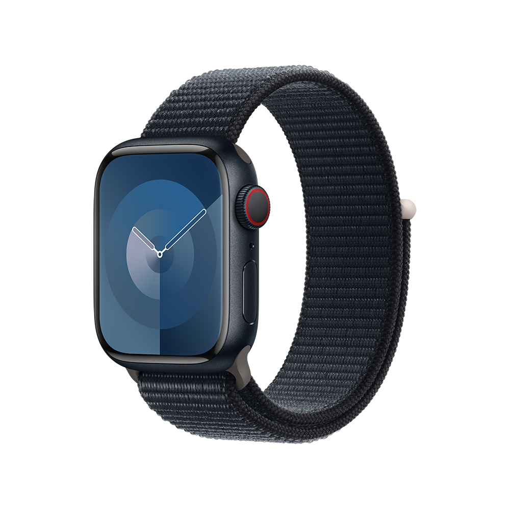 Apple Watch Series 9 Cellular 41mm Midnight Alu Case w Midnight Sport Loop