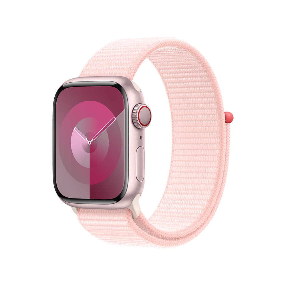 Apple Watch Series 9 Cellular 41mm Pink Alu Case w Light Pink Sport Loop