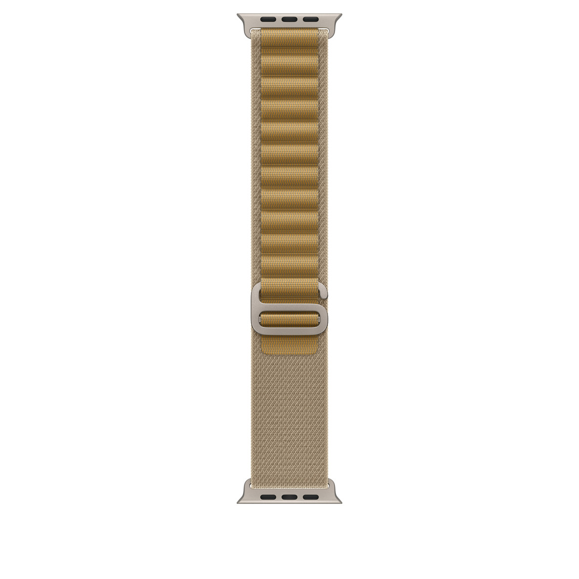 Apple Watch 49mm Loop: Tan Alpine Loop - Large - Natural Titanium Finish