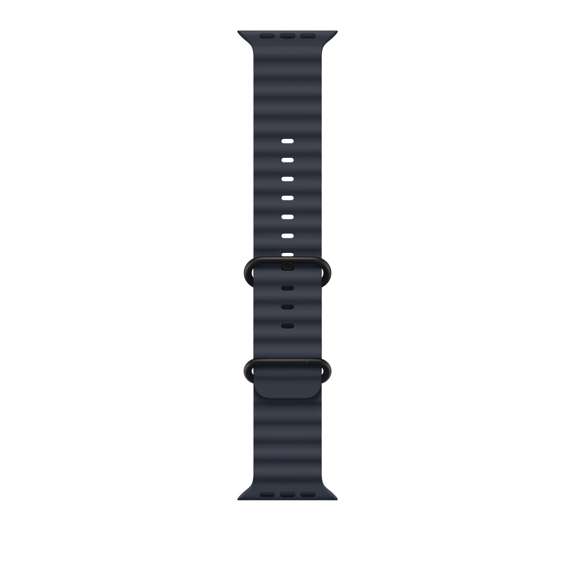 Apple Watch 49mm Band: Navy Ocean Band - Black Titanium Finish