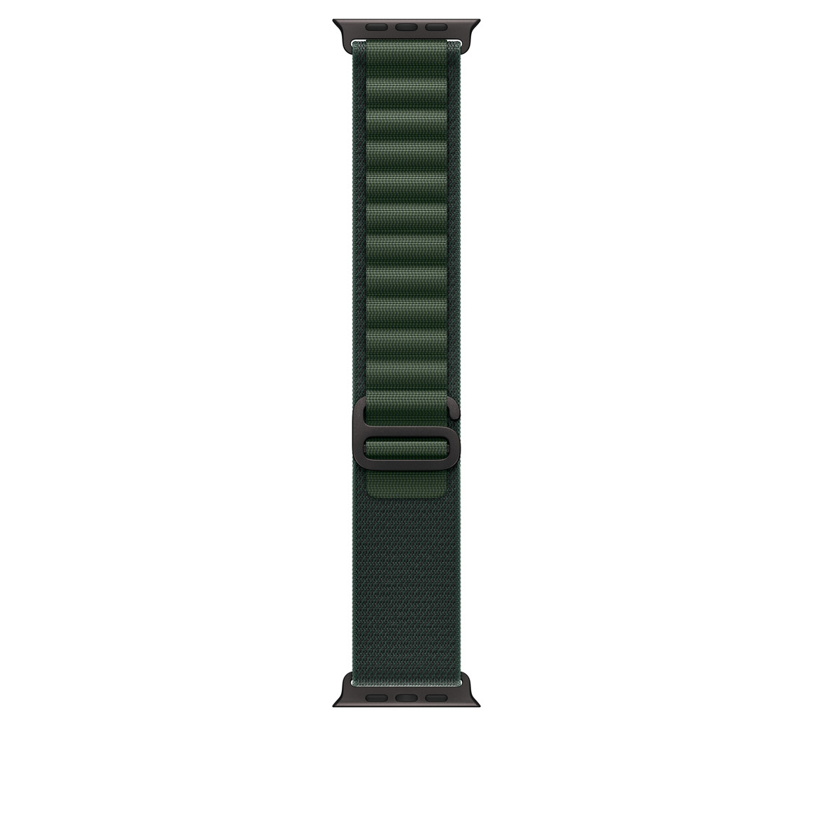 Apple Watch 49mm Loop: Dark Green Alpine Loop - Medium - Black Titanium Finish